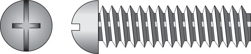 HILLMAN - Hillman No. 10-24 X 3 in. L Combination Round Head Zinc-Plated Steel Machine Screws 100 pk