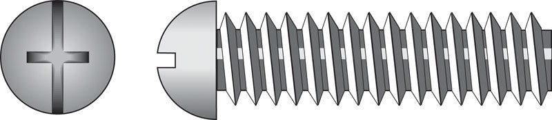 HILLMAN - Hillman No. 10-24 X 4 in. L Combination Round Head Zinc-Plated Steel Machine Screws 100 pk