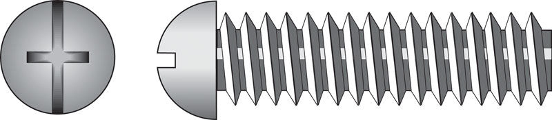 HILLMAN - Hillman No. 1/4-20 X 1-1/2 in. L Combination Round Head Zinc-Plated Steel Machine Screws 100 pk