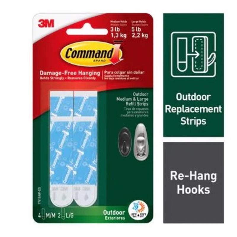 COMMAND - 3M Command Assorted Foam Refill Strips 6 pk - Case of 4 [17615AW-ES]