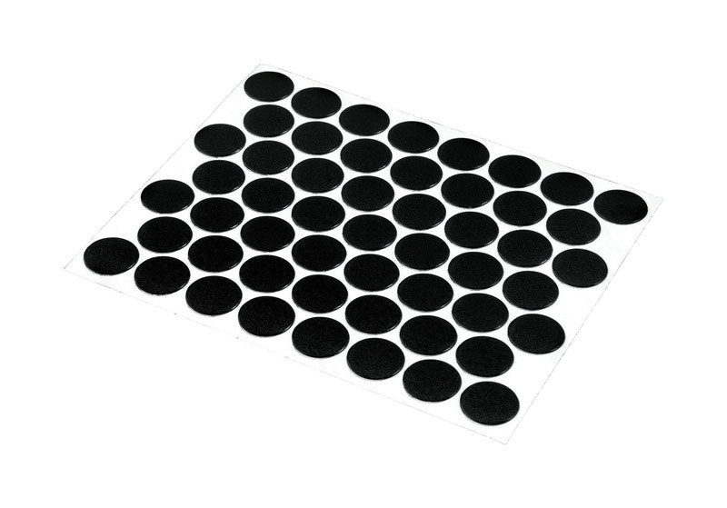 PRIME-LINE - Prime-Line Round Plastic Screw Hole Cover 9/16 in. D X 0.25 in. L 53 pk Black