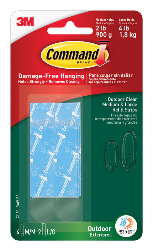 COMMAND - 3M Command Assorted Foam Refill Strips 6 pk - Case of 4 [17615CLRAW-ES]