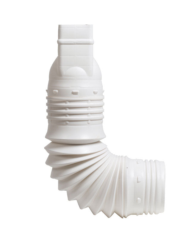 AMERIMAX - Amerimax Flex-A-Spout 3.75 in. H X 4 in. W X 16 in. L White Vinyl Flexible Downspout Extension