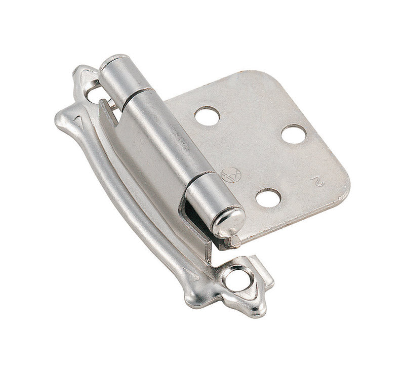 AMEROCK - Amerock 1-3/4 in. W X 2-64/79 in. L Sterling Nickel Silver Steel Self-Closing Hinge 2 pk
