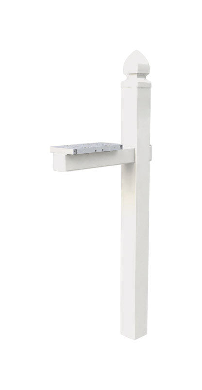 SOLAR GROUP - Gibraltar Mailboxes Whitley 57 in. White PVC Mailbox Post