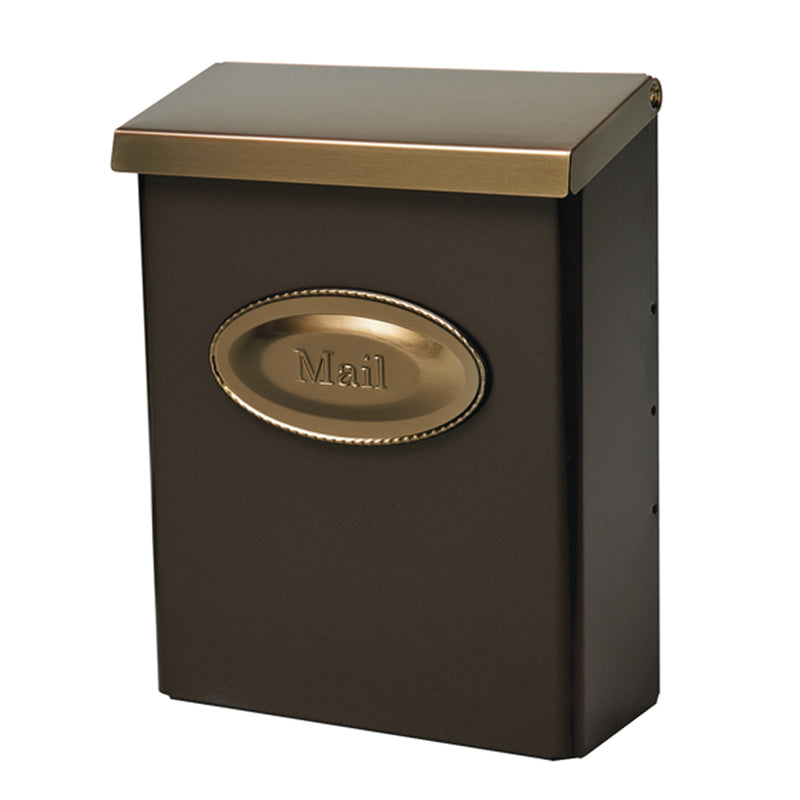 GIBRALTAR - Gibraltar Mailboxes Designer Classic Galvanized Steel Wall Mount Venetian Bronze Mailbox