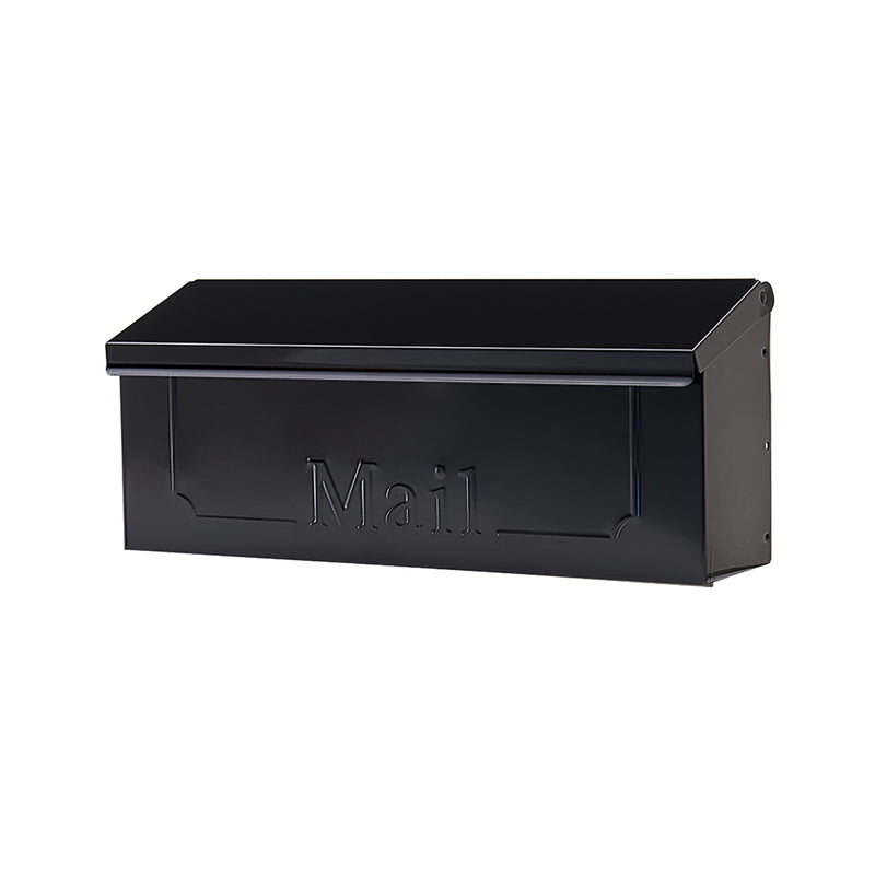 GIBRALTAR - Gibraltar Mailboxes Townhouse Classic Galvanized Steel Wall Mount Black Mailbox [THHB00AM]