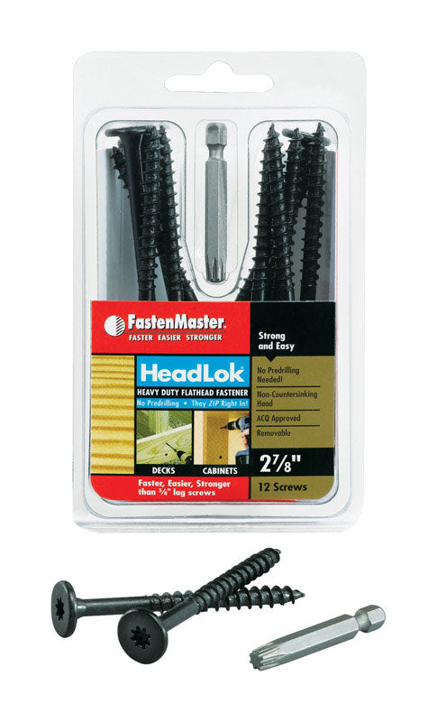 FASTENMASTER - FastenMaster HeadLok No. 10 X 2-7/8 in. L Spider Epoxy Wood Screws 12 pk