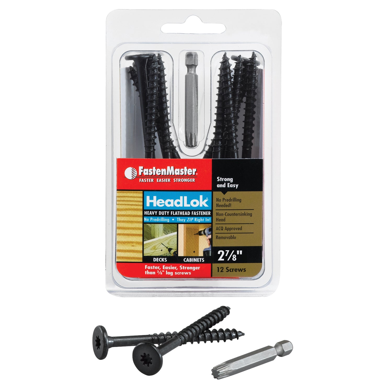 FastenMaster HeadLok No. 10 X 2-7/8 in. L Spider Epoxy Coarse Wood Screws 12 pk