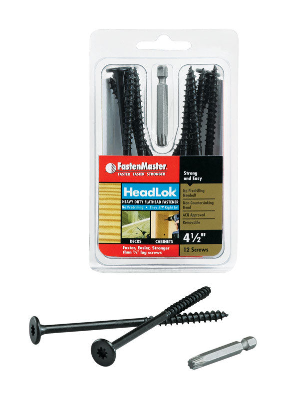 FASTENMASTER - FastenMaster HeadLok No. 10 X 4.5 in. L Star Epoxy Wood Screws 12 pk