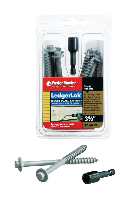 FASTENMASTER - FastenMaster LedgerLok 3-5/8 in. L Hex Epoxy Wood Screws 12 pk