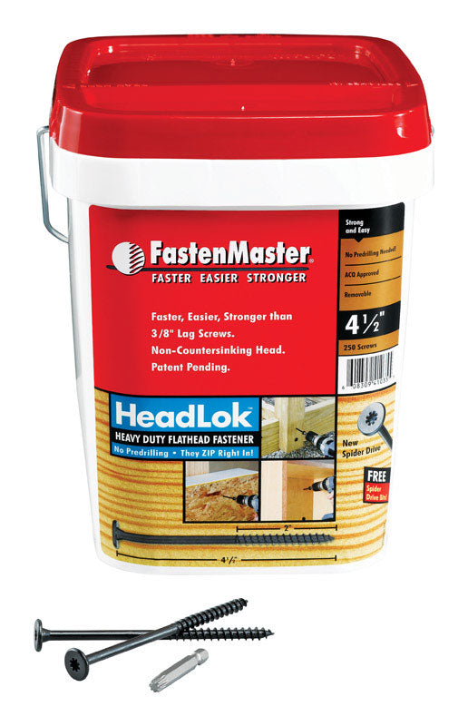 FASTENMASTER - FastenMaster HeadLok No. 10 X 4.5 in. L Spider Epoxy Wood Screws 250 pk