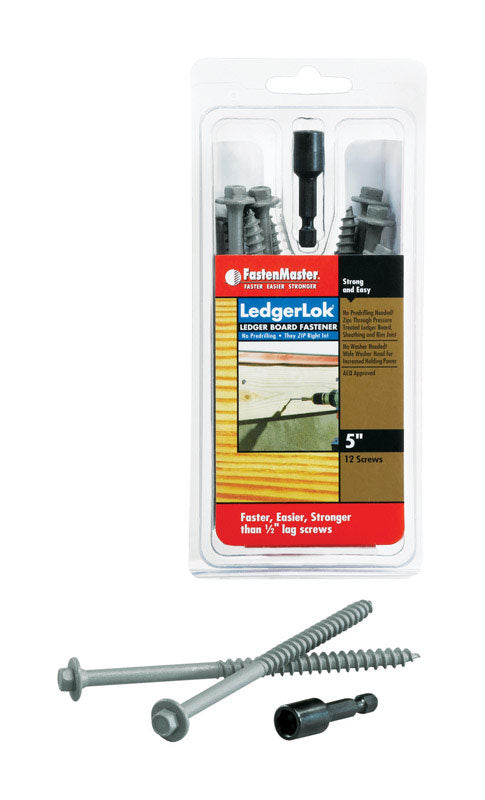 FASTENMASTER - FastenMaster LedgerLok No. 14 X 5 in. L Hex Epoxy Wood Screws 12 pk