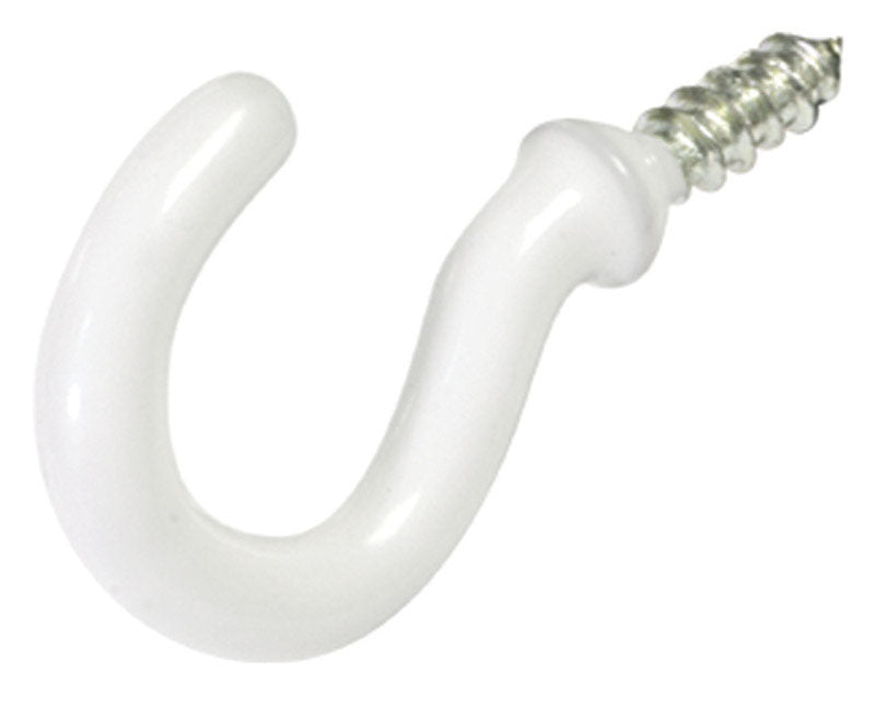 HILLMAN - Hillman Small Vinyl Coated White Steel 7/8 in. L Hook 1 lb 6 pk - Case of 10