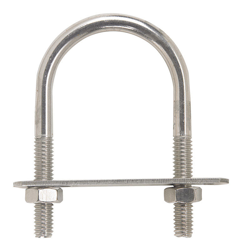 HAMPTON - Hampton 5/16 in. X 1-3/8 in. W X 3-7/8 in. L Coarse Zinc-Plated Stainless Steel U-Bolt - Case of 5
