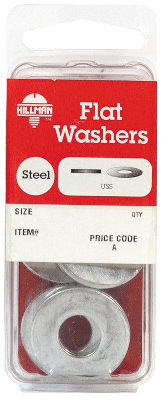 HILLMAN - Hillman Zinc-Plated Steel 5/16 in. USS Flat Washer 12 pk - Case of 10