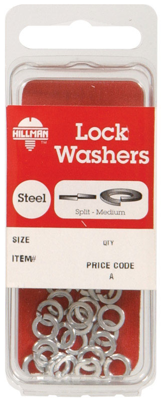 HILLMAN - Hillman 1/4 in. D Zinc-Plated Steel Split Lock Washer 20 pk - Case of 10