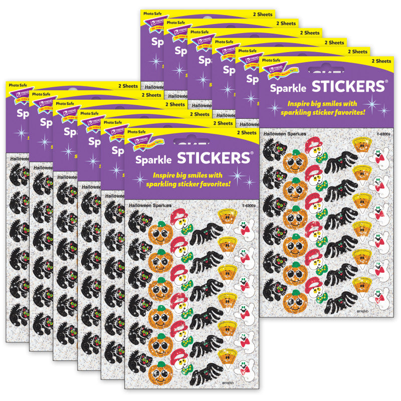 TREND - Halloween Sparkles Sparkle Stickers®, 72 Per Pack, 12 Packs
