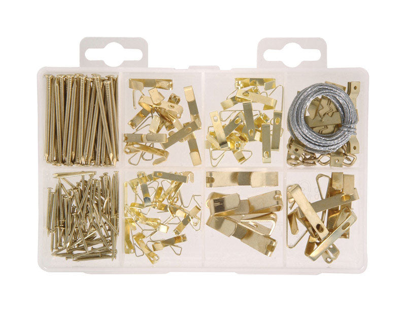 HILLMAN - Hillman Brass-Plated Silver Assorted Picture Hanging Set 50 lb 2 pk - Case of 6