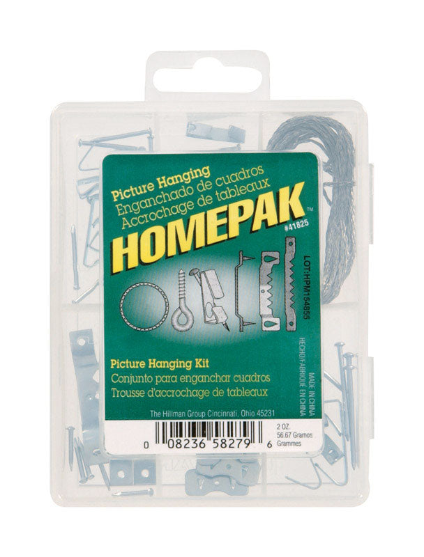 HILLMAN - Hillman Homepak Zinc Silver Standard Picture Hanging Set 30 lb 50 pk - Case of 5