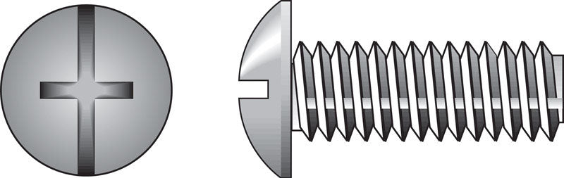 HILLMAN - Hillman No. 1/4-20 X 3/4 in. L Combination Truss Head Zinc-Plated Steel Machine Screws 100 pk