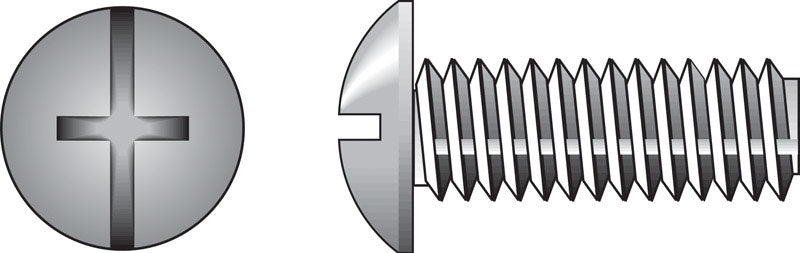 HILLMAN - Hillman No. 1/4-20 X 1 in. L Combination Truss Head Zinc-Plated Steel Machine Screws 100 pk