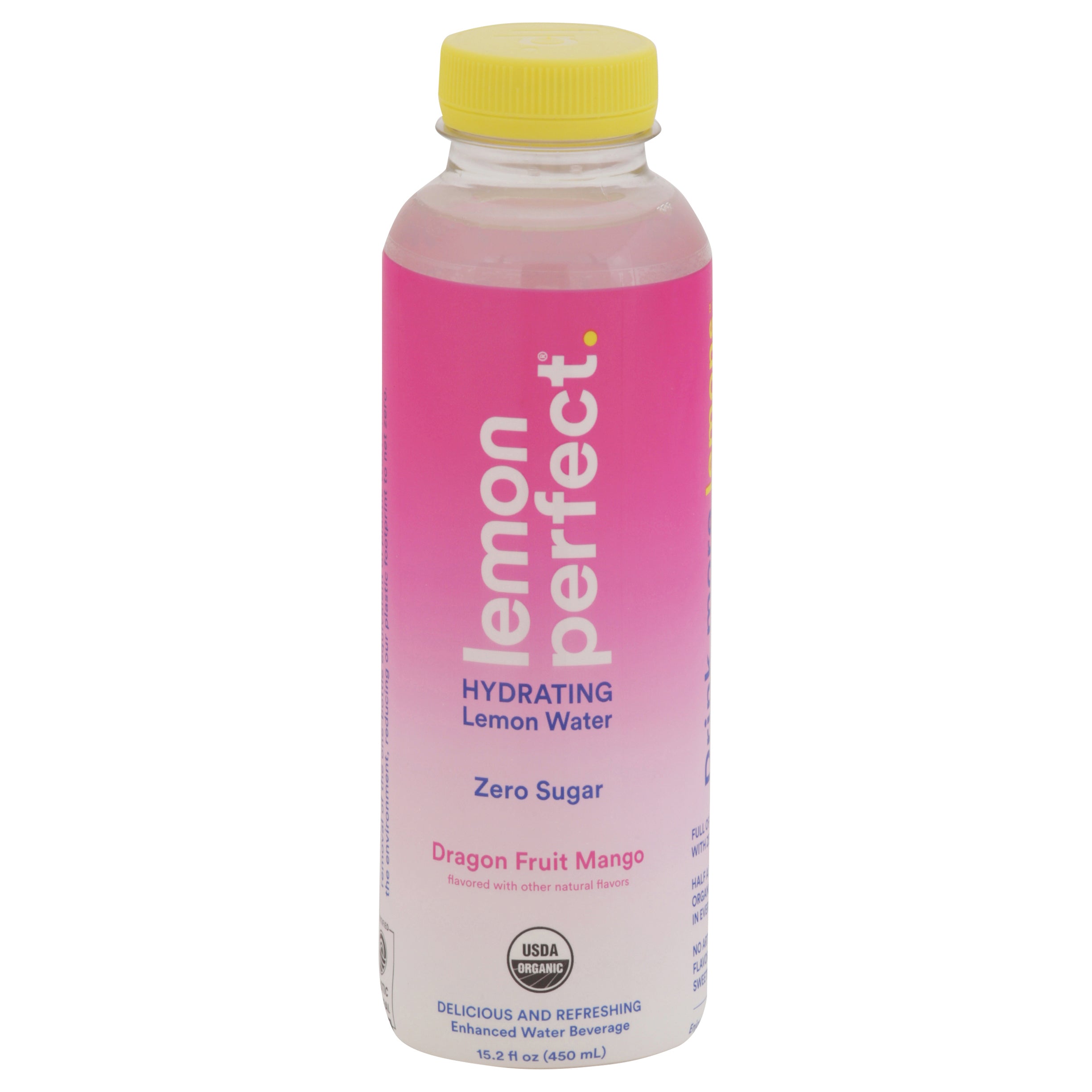 Lemon Perfect Zero Sugar Hydrating Dragon Fruit Mango Lemon Water 15.2 fl oz - Case of 12