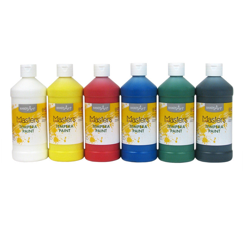 HANDY ART - Little Masters® Tempera Paint, Pint, 6-Color Kit