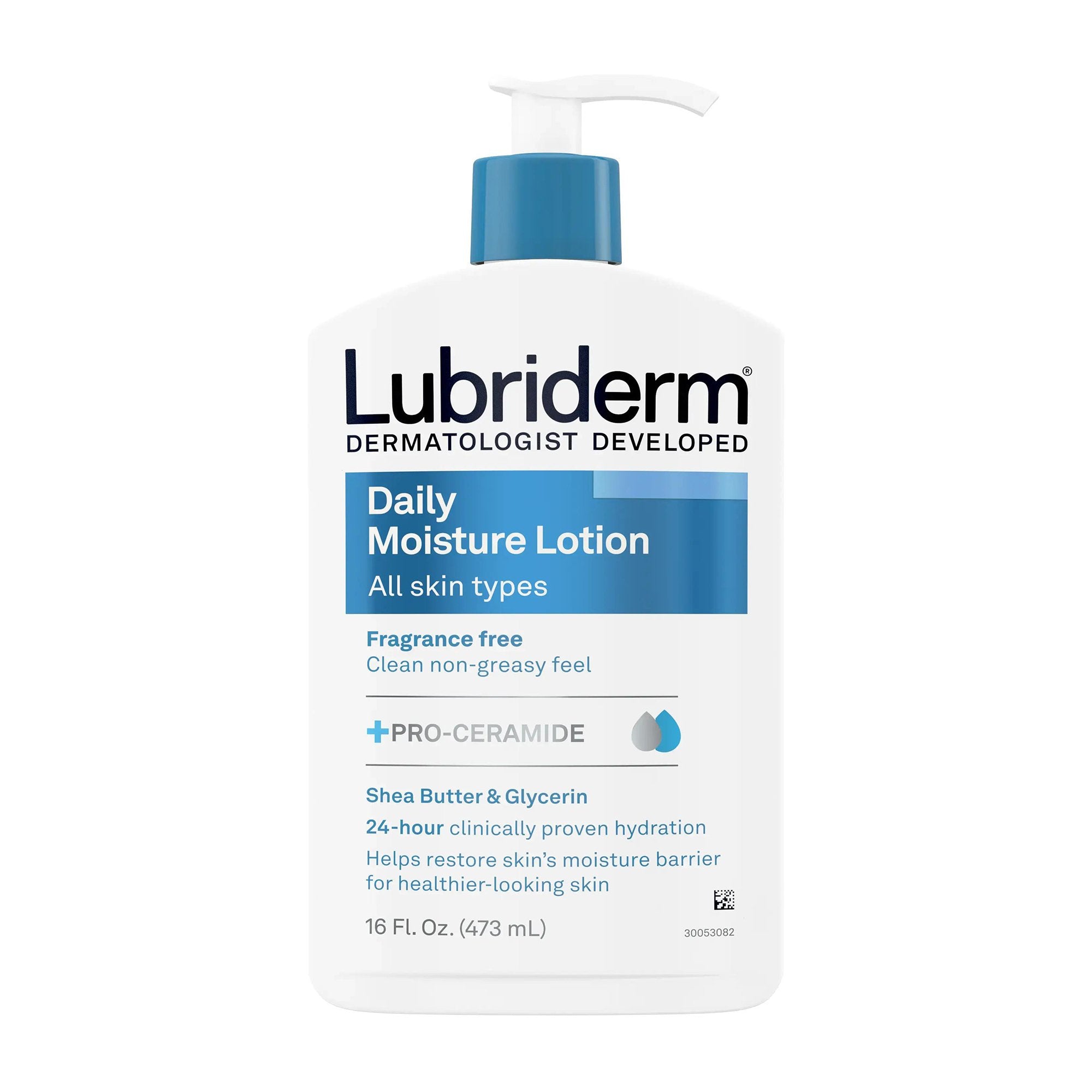 Johnson & Johnson Consumer - Hand and Body Moisturizer Lubriderm® 16 oz. Pump Bottle Unscented Lotion CHG Compatible [12/CS]