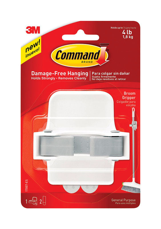 COMMAND - 3M Command Large Plastic Broom Gripper 3.34 in. L 1 pk