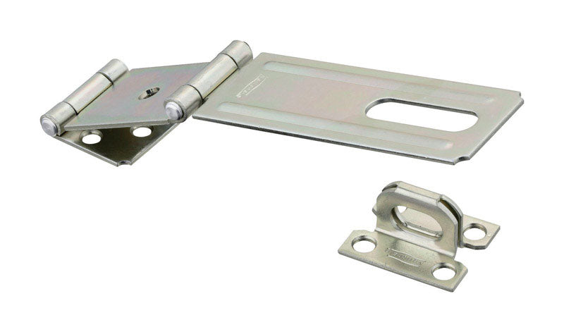 NATIONAL HARDWARE - National Hardware Zinc-Plated Aluminum/Steel 4-1/2 in. L Double Hinge Safety Hasp 1 pk