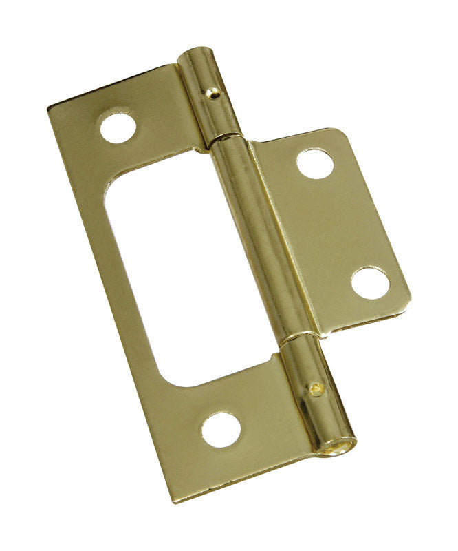 NATIONAL HARDWARE - National Hardware 3 in. L Brass-Plated Door Hinge 2 pk