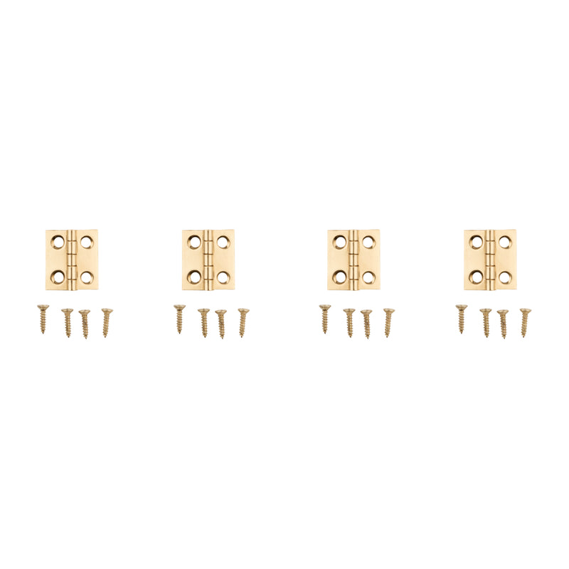 NATIONAL HARDWARE - National Hardware 3/4 in. L Solid Brass Door Hinge 4 pk