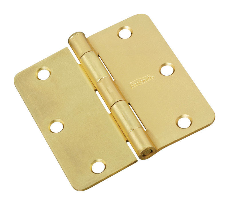 NATIONAL HARDWARE - National Hardware 3 in. L Satin Brass Door Hinge 1 pk [N830-229]