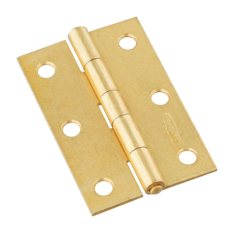 NATIONAL HARDWARE - National Hardware 3 in. L Brass Narrow Hinge 2 pk [N146-399]