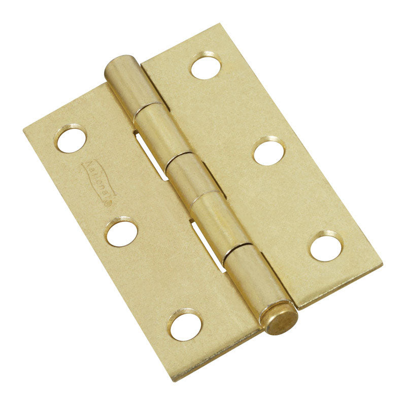 NATIONAL HARDWARE - National Hardware 3 in. L Brass Narrow Hinge 2 pk [N142-067]
