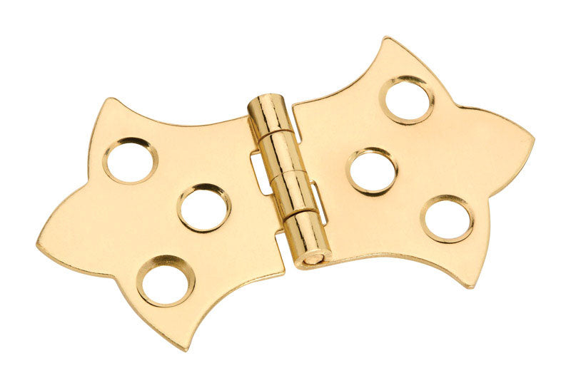 NATIONAL HARDWARE - National Hardware 2-1/4 in. W X 1-5/16 in. L Solid Brass Steel Decorative Hinge 1 pk