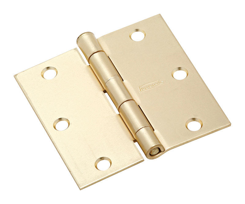 NATIONAL HARDWARE - National Hardware 3 in. L Satin Brass Door Hinge 1 pk [N830-232]