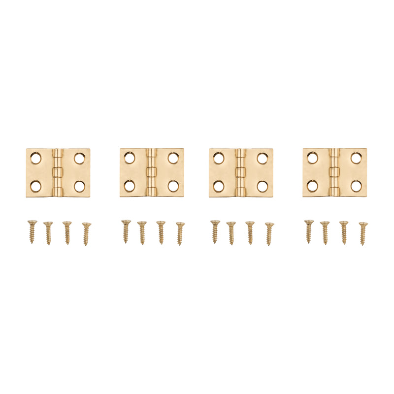 NATIONAL HARDWARE - National Hardware 3/4 in. L Solid Brass Broad Hinge 4 pk