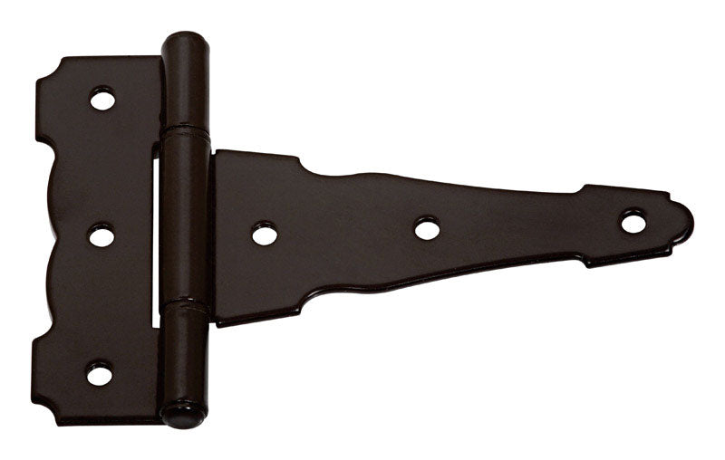NATIONAL HARDWARE - National Hardware 4 in. L Black Ornamental/Reversible T-Hinge 2 pk
