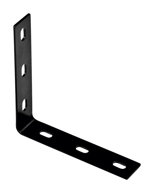 NATIONAL HARDWARE - National Hardware 7.1 in. H X 1.5 in. W X 0.125 in. D Black Carbon Steel Inside/Outside Corner Brace