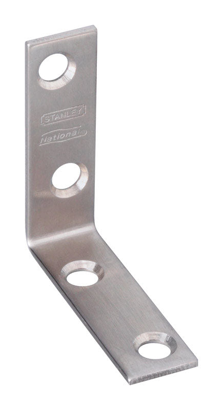 NATIONAL HARDWARE - National Hardware 2 in. H X 5/8 in. W Stainless Steel Inside Corner Brace