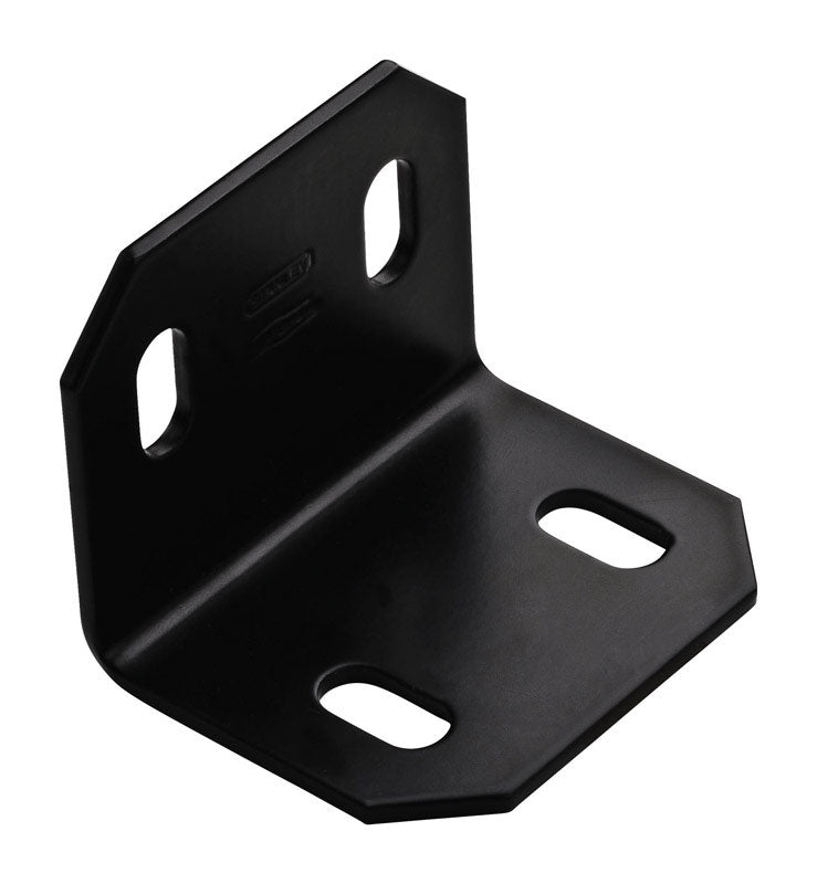 NATIONAL HARDWARE - National Hardware 2.4 in. H X 3 in. W X 0.125 in. D Black Carbon Steel Inside/Outside Square Corner [N351-494]