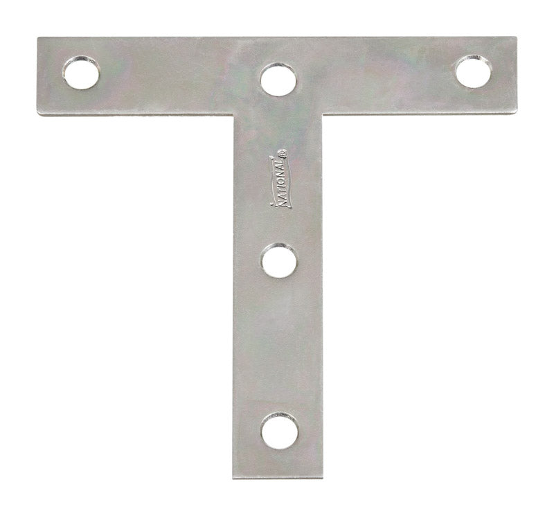 NATIONAL HARDWARE - National Hardware 4 in. H X 4 in. W Zinc-Plated Steel Tee Plate