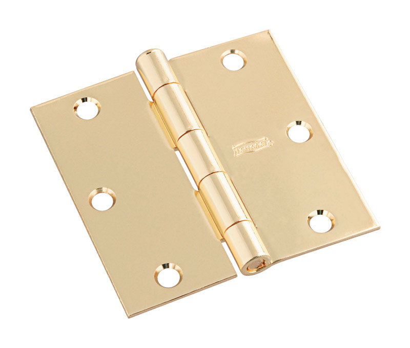 NATIONAL HARDWARE - National Hardware 3-1/2 in. L Bright Brass Door Hinge 3 pk [N830-320]