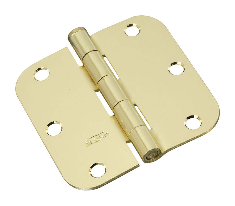 NATIONAL HARDWARE - National Hardware 3-1/2 in. L Bright Brass Door Hinge 3 pk [N830-322]