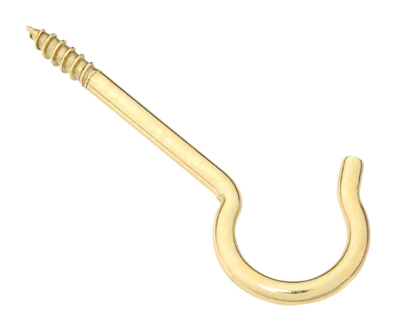 NATIONAL HARDWARE - National Hardware Gold Solid Brass 3-3/8 in. L Ceiling Hook 25 lb 2 pk