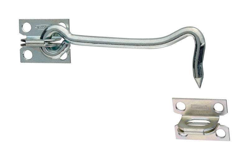 NATIONAL HARDWARE - National Hardware 5 in. L Zinc-Plated Silver Steel Gate Hook w/Staples 1 pk [N122-283]