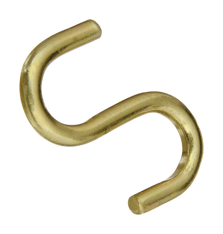 NATIONAL HARDWARE - National Hardware Gold Solid Brass 1 in. L Open S-Hook 1 pk