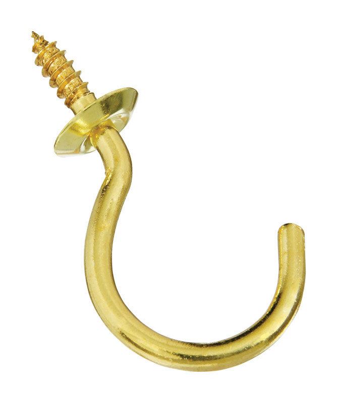 NATIONAL HARDWARE - National Hardware Gold Solid Brass Cup Hook 15 lb 1 pk [N119-727]